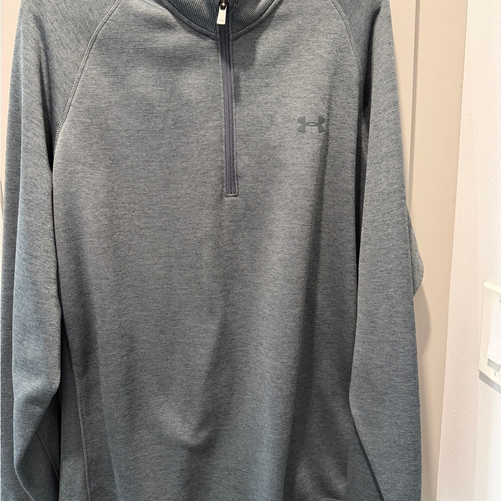 SOLD eb Under Armour Steel Gray Half-Zip Top